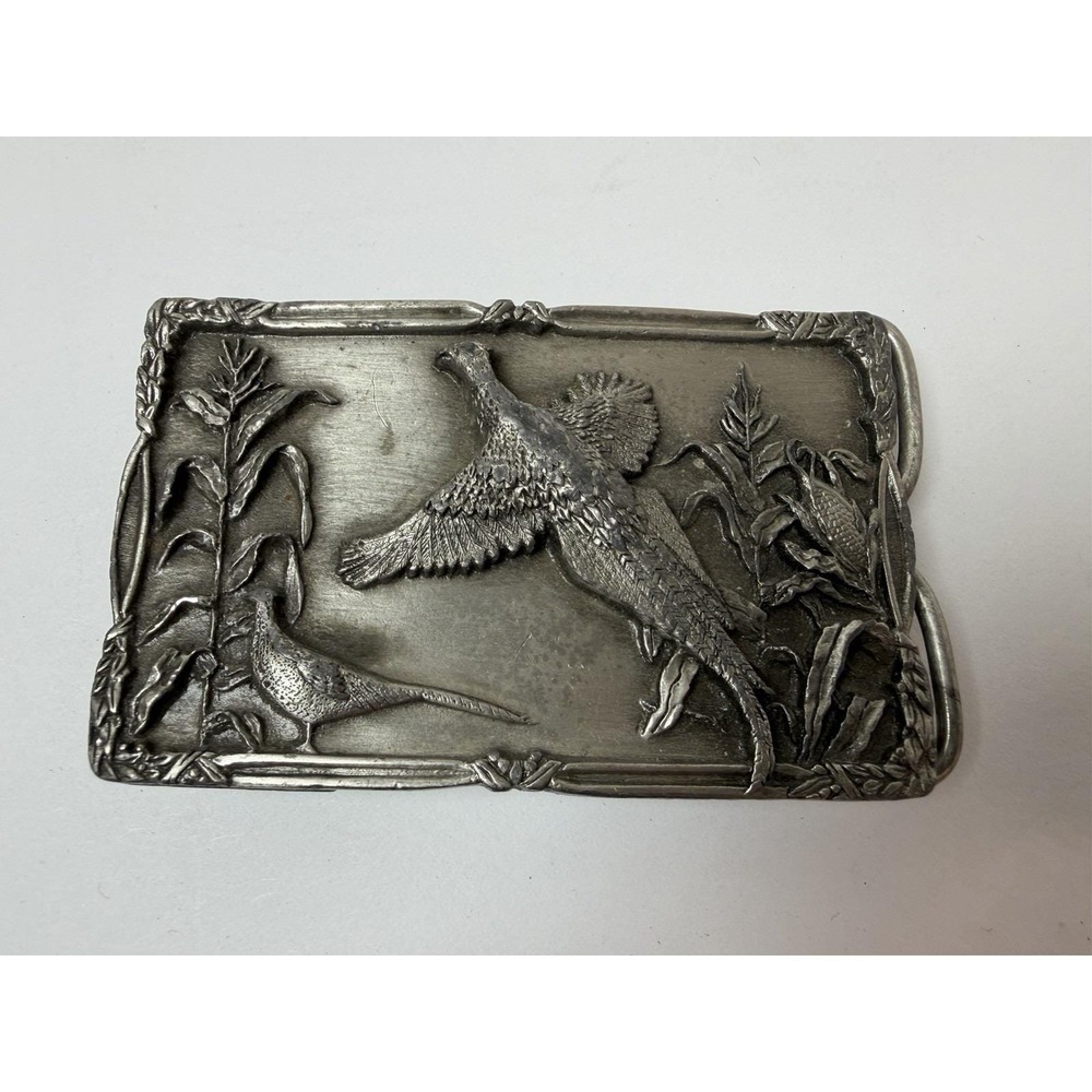 Ring-Necked Pheasant Belt Buckle Bird Hunter Sportsman Siskiyou Vintage